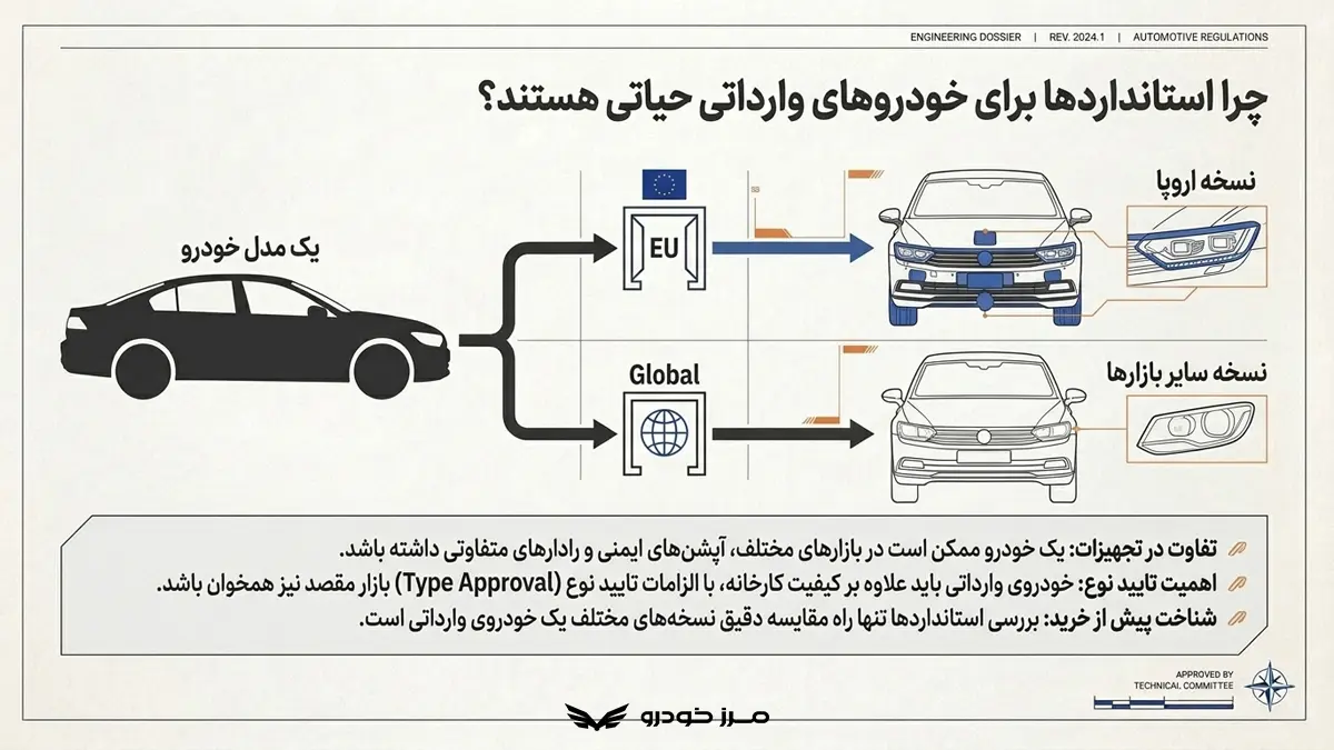 تفاوت استاندارد خودرو در کشور های مختلف