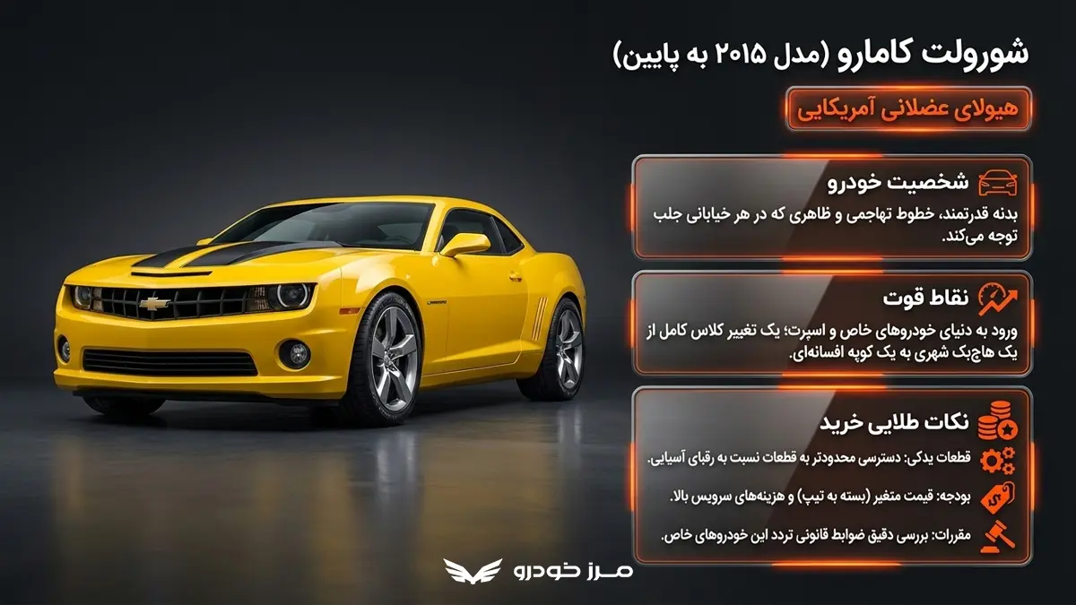 شورولت کامارو مدل 2015 به پایین